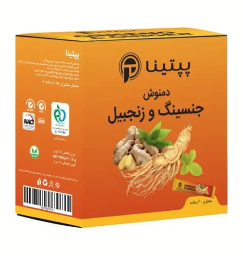 دمنوش جینسینگ و زنجبیل پپتینا