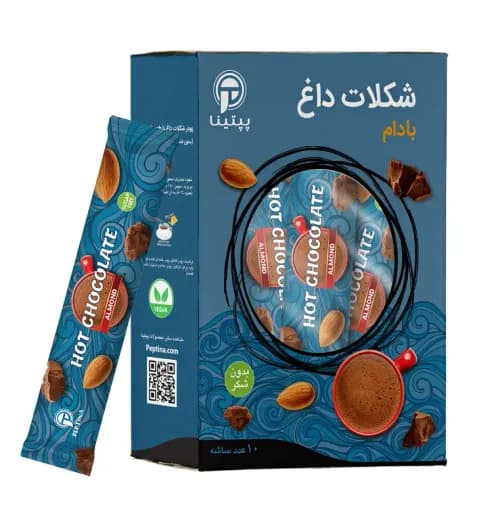 شکلات داغ با پودر شیر بادام پپتینا