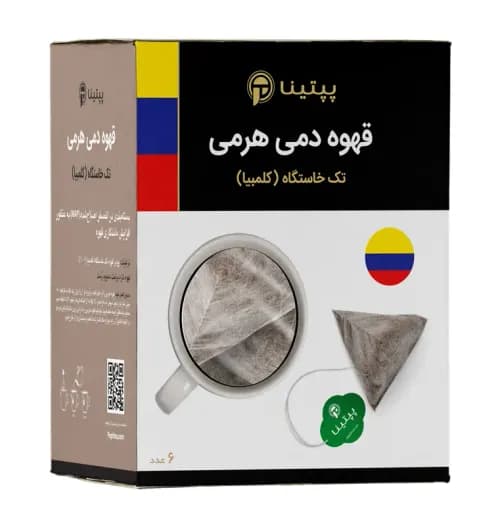 قهوه تک خواستگاه (کلمبیا) پپتینا بسته 6 عددی