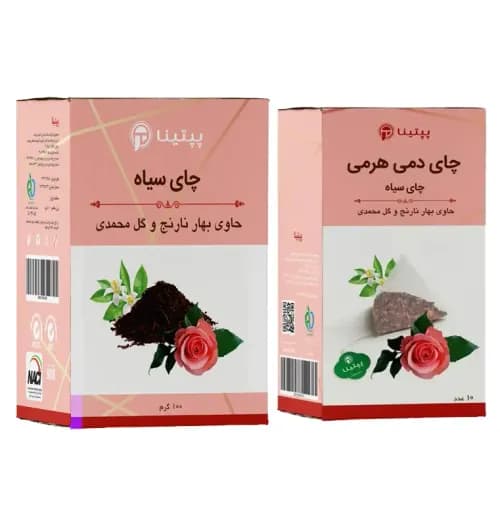 چای سیاه بهار نارنج و گل محمدی پپتینا