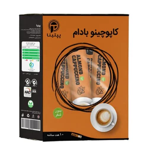 کاپوچینو با پودر شیر بادام پپتینا