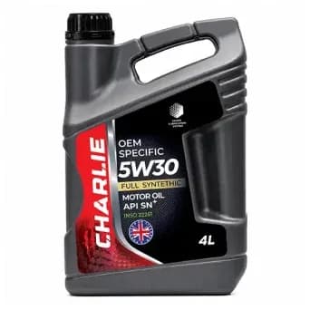 روغن موتور خودرو فول سنتتیک چارلی 4 لیتر – OEM SPECIFIC 5W30 4L