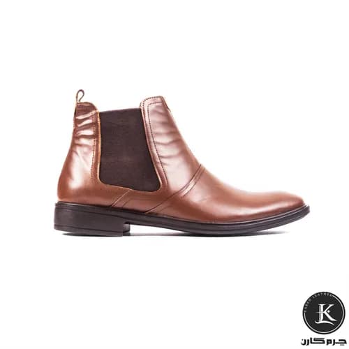 نیم بوت مردانه بغل کش وجیتال عسلی - چرم کارن | Karen Leather