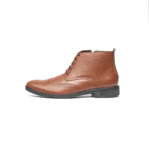 نیم بوت مردانه بندی فلوتر عسلی - چرم کارن | Karen Leather