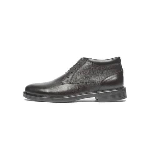 نیم بوت مردانه بندی فلوتر مشکی - چرم کارن | Karen Leather