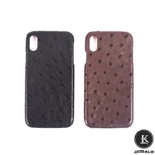 کاور موبایل کاور تمام چرم شترمرغ آیفون X - چرم کارن | Karen Leather