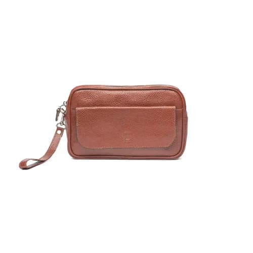 کیف دستی مردانه فلوتر قهوه ای - چرم کارن | Karen Leather