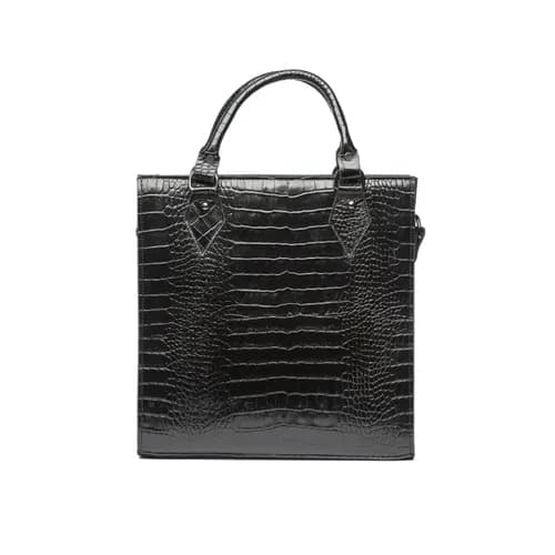 کیف زنانه دوشی مستطیلی کروکو مشکی - چرم کارن | Karen Leather