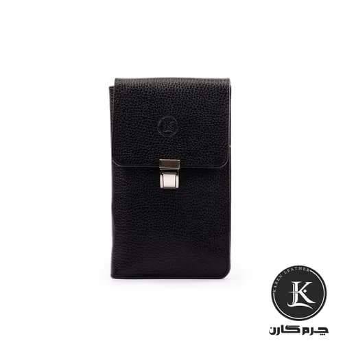 کیف پاسپورتی پاسپورتی آلبوم دار فلوتر مشکی - چرم کارن | Karen Leather