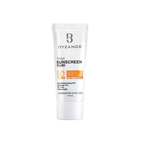 فلوئید ضد آفتاب رنگی SPF 50 بیزانس