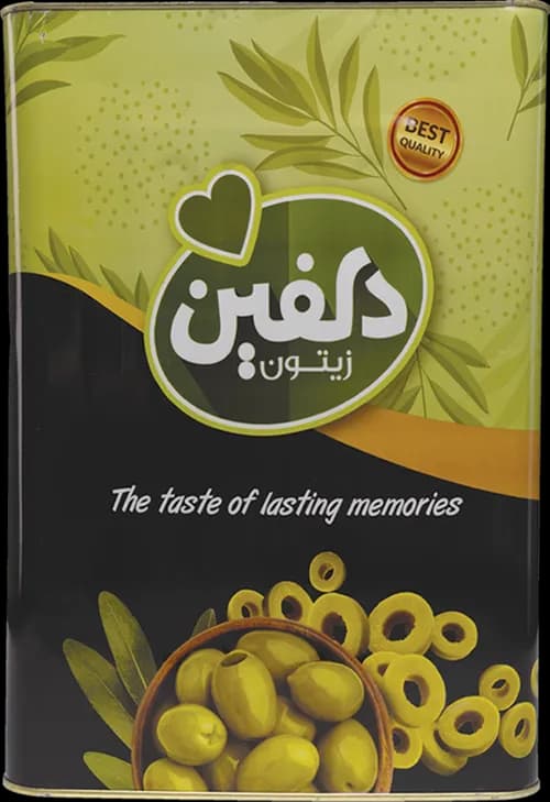 زیتون باهسته ممتاز حلب 9kg - دلفین