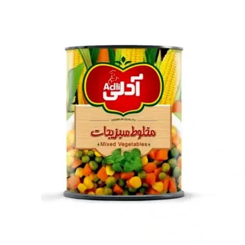 کنسرو مخلوط سبزیجات آدلی 400 گرم