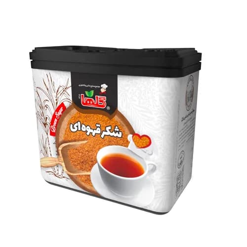شکر قهوه ای - قوطی پلاستیکی - گلها