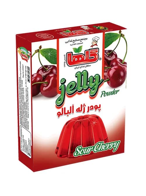 پودر ژله آلبالو – جعبه - گلها
