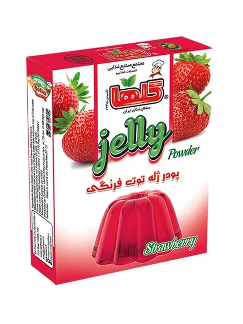 پودر ژله توت فرنگی – جعبه - گلها