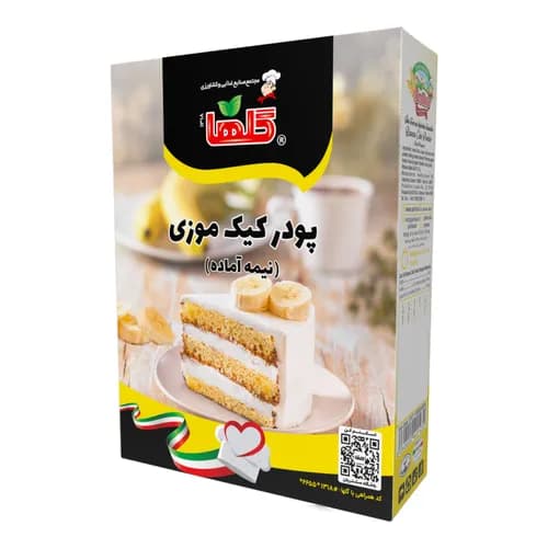 پودر کیک موزی – جعبه - گلها
