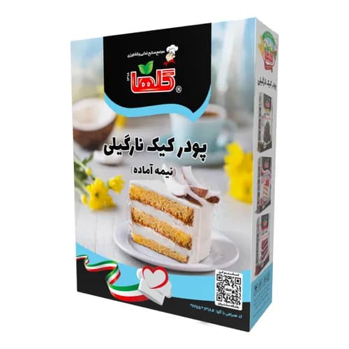 پودر کیک نارگیلی – جعبه - گلها